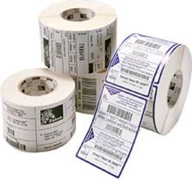 ZEBRA, CONSUMABLES, LABEL, POLYPROPYLENE, 1X1.5IN (25.4X38.1MM); TT, POLYPRO 3000T, COATED, PERMANENT ADHESIVE, 3IN (76.2MM) CORE, 2000/ROLL, 1/BOX, PLAIN, PRICED PER BOX